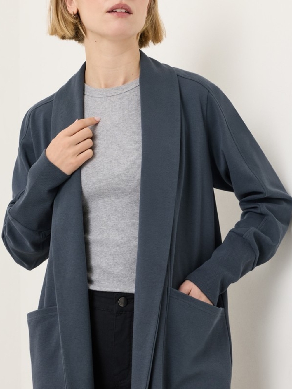 PACT Organic Airplane Wrap Cardigan Size M - Picture 15 of 15